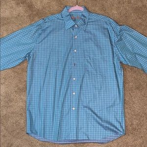 Long sleeve blue button down